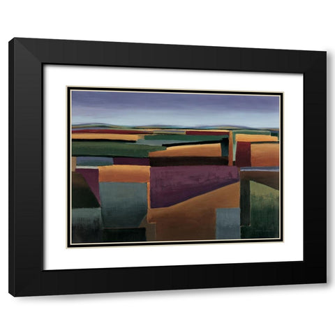 Tera II Black Modern Wood Framed Art Print with Double Matting by Carelli, Patricia