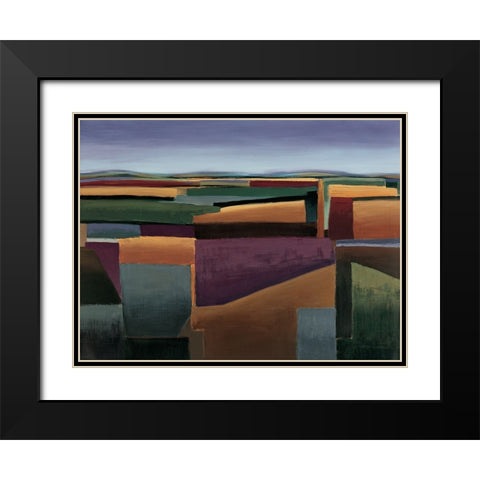 Tera II Black Modern Wood Framed Art Print with Double Matting by Carelli, Patricia