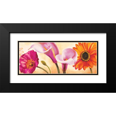 Danse de fleurs II Black Modern Wood Framed Art Print with Double Matting by Viollet, Pierre