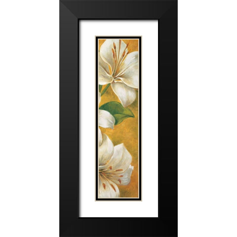 Concert de lys III Black Modern Wood Framed Art Print with Double Matting by Viollet, Pierre