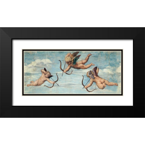 Trionfo di Galatea Black Modern Wood Framed Art Print with Double Matting by Sanzio, Raffaello