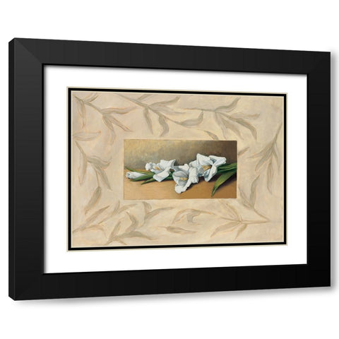 Flores II Black Modern Wood Framed Art Print with Double Matting by Tamaris, Raul