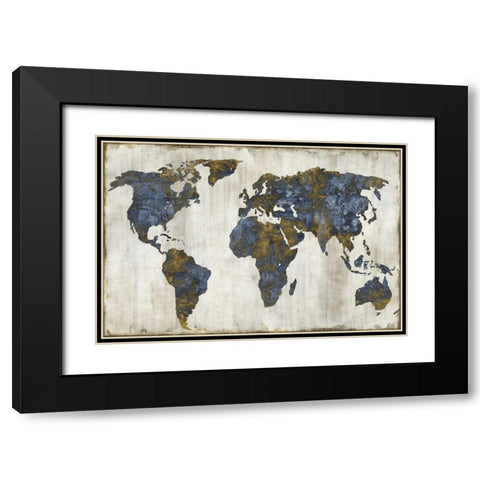 The World I Black Modern Wood Framed Art Print with Double Matting by Brennan, Russell