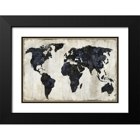 The World II Black Modern Wood Framed Art Print with Double Matting by Brennan, Russell