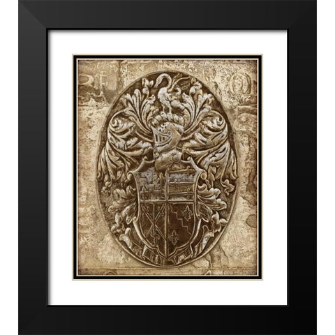 Coat of Arms II Black Modern Wood Framed Art Print with Double Matting by Brennan, Russell
