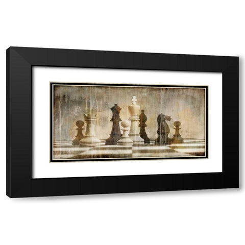 Chess Black Modern Wood Framed Art Print with Double Matting by Brennan, Russell
