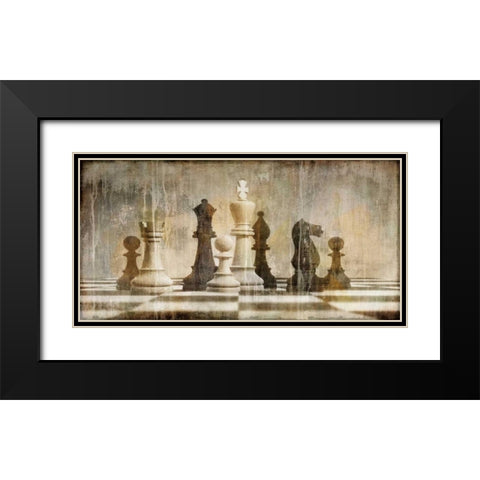 Chess Black Modern Wood Framed Art Print with Double Matting by Brennan, Russell