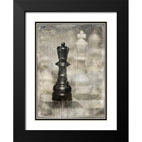 Checkmate I Black Modern Wood Framed Art Print with Double Matting by Brennan, Russell