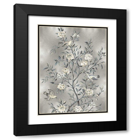 Chinoiserie III Black Modern Wood Framed Art Print with Double Matting by Campbell, Renee