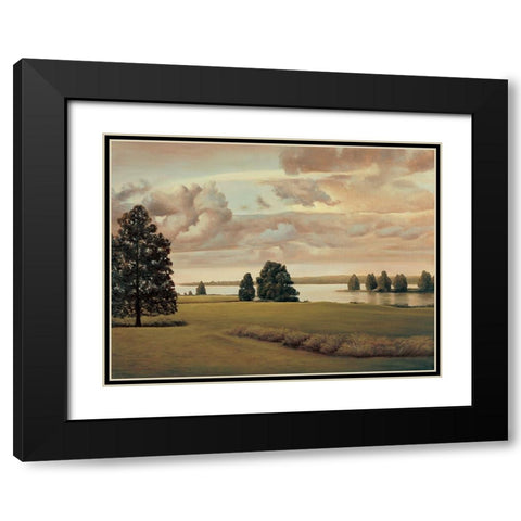 Lakeside I Black Modern Wood Framed Art Print with Double Matting by Dunahay, Richard