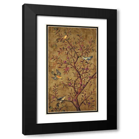 Plum Tree Panel II Black Modern Wood Framed Art Print with Double Matting by Jimenez, Rodolfo