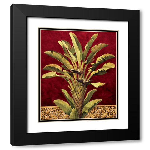 Travelers Palm Black Modern Wood Framed Art Print with Double Matting by Jimenez, Rodolfo