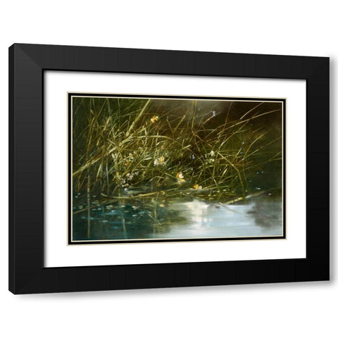 In The Weeds Black Modern Wood Framed Art Print with Double Matting by DiScenza, Ron