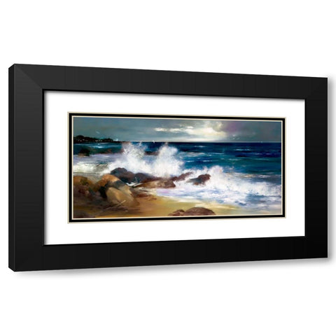 At the Shoreline Black Modern Wood Framed Art Print with Double Matting by Di Scenza, Ron