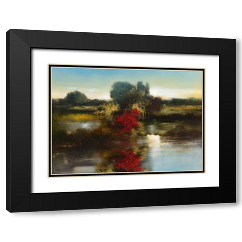 Red River Black Modern Wood Framed Art Print with Double Matting by Di Scenza, Ron