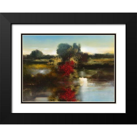 Red River Black Modern Wood Framed Art Print with Double Matting by Di Scenza, Ron