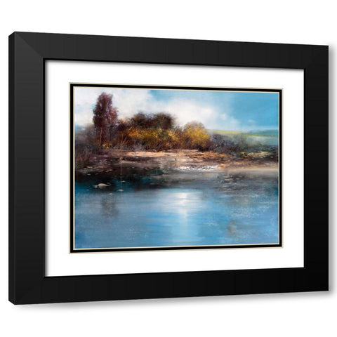 The Lake Black Modern Wood Framed Art Print with Double Matting by Di Scenza, Ron