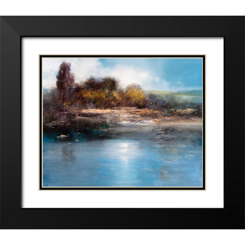 The Lake Black Modern Wood Framed Art Print with Double Matting by Di Scenza, Ron
