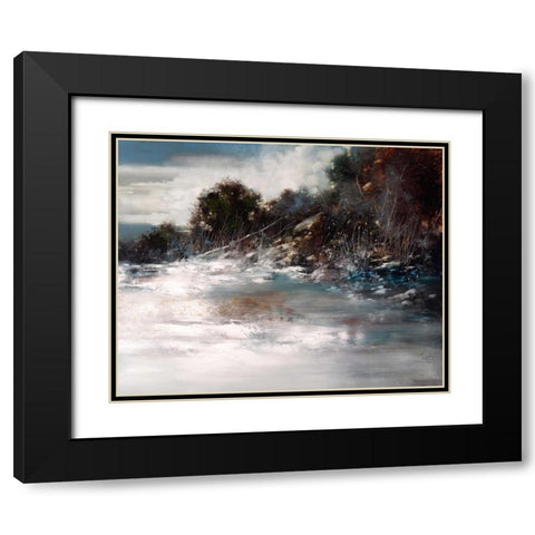 Winter Wind Black Modern Wood Framed Art Print with Double Matting by Di Scenza, Ron