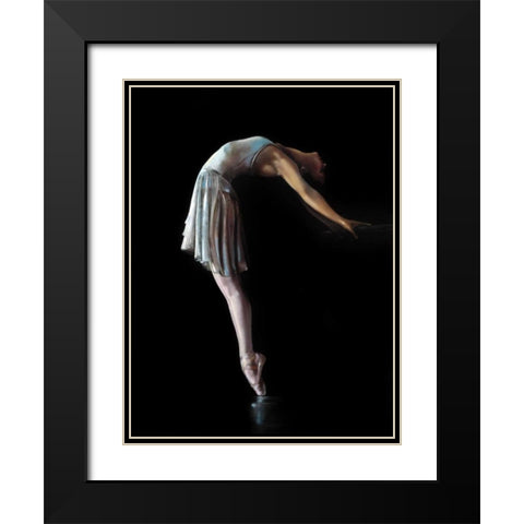 Back Bend Black Modern Wood Framed Art Print with Double Matting by Di Scenza, Ron