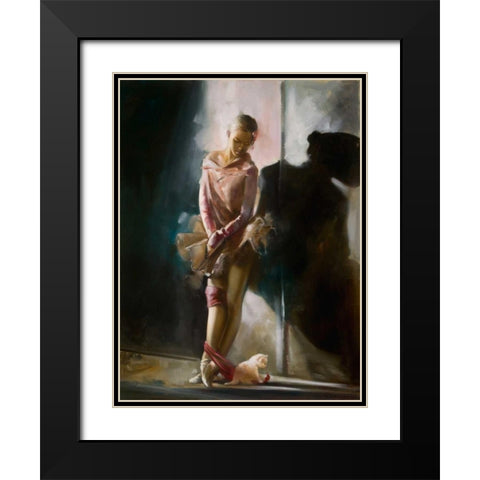 Back Stage Black Modern Wood Framed Art Print with Double Matting by Di Scenza, Ron