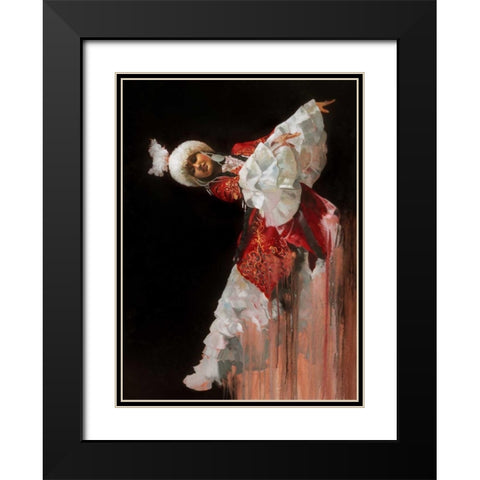 Kazak Dancer Black Modern Wood Framed Art Print with Double Matting by Di Scenza, Ron
