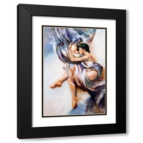 Blue Night Black Modern Wood Framed Art Print with Double Matting by Di Scenza, Ron