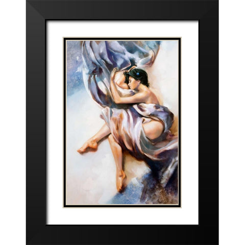 Blue Night Black Modern Wood Framed Art Print with Double Matting by Di Scenza, Ron