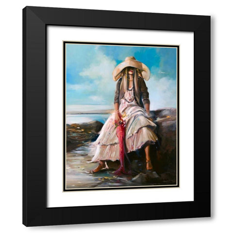 Hot Day Black Modern Wood Framed Art Print with Double Matting by Di Scenza, Ron