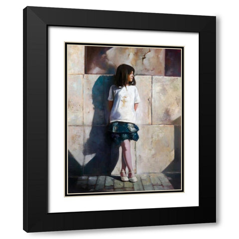 Pink Stockings Black Modern Wood Framed Art Print with Double Matting by Di Scenza, Ron