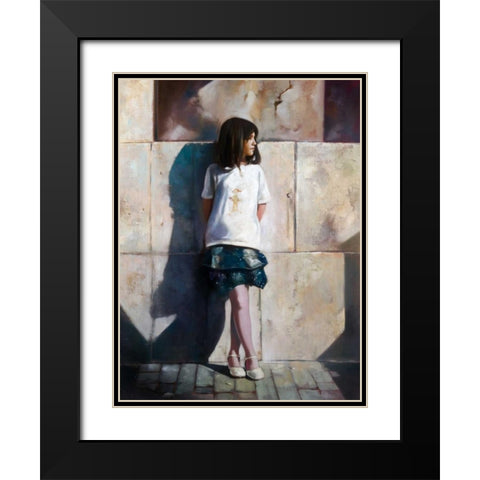 Pink Stockings Black Modern Wood Framed Art Print with Double Matting by Di Scenza, Ron