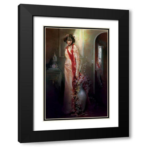 Soft Touch Black Modern Wood Framed Art Print with Double Matting by Di Scenza, Ron