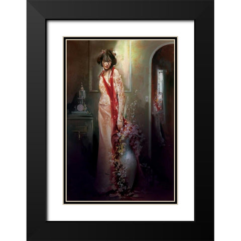Soft Touch Black Modern Wood Framed Art Print with Double Matting by Di Scenza, Ron