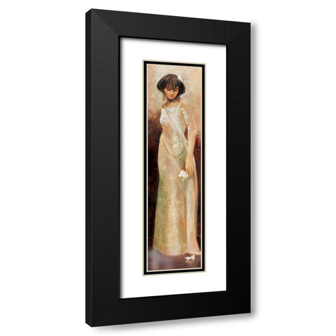 Fiorella Black Modern Wood Framed Art Print with Double Matting by Di Scenza, Ron