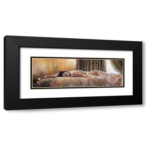 Quiet Moment Black Modern Wood Framed Art Print with Double Matting by Di Scenza, Ron