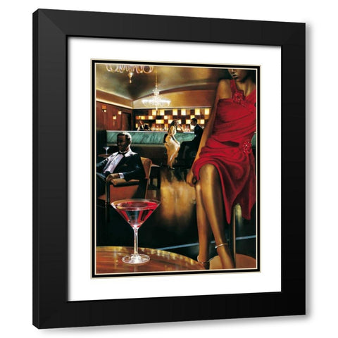 Night Out Black Modern Wood Framed Art Print with Double Matting by Di Scenza, Ron