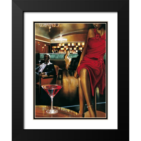 Night Out Black Modern Wood Framed Art Print with Double Matting by Di Scenza, Ron