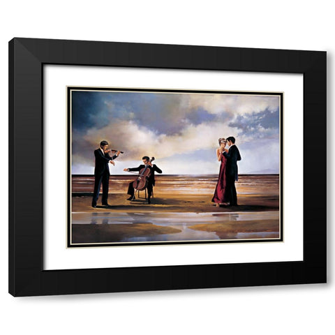 Dance with me Black Modern Wood Framed Art Print with Double Matting by Di Scenza, Ron