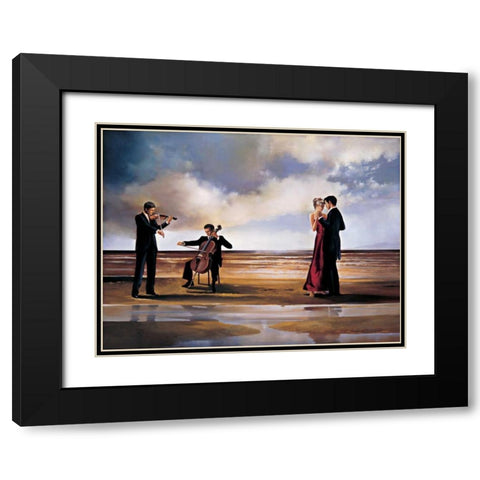 Dance with me Black Modern Wood Framed Art Print with Double Matting by Di Scenza, Ron