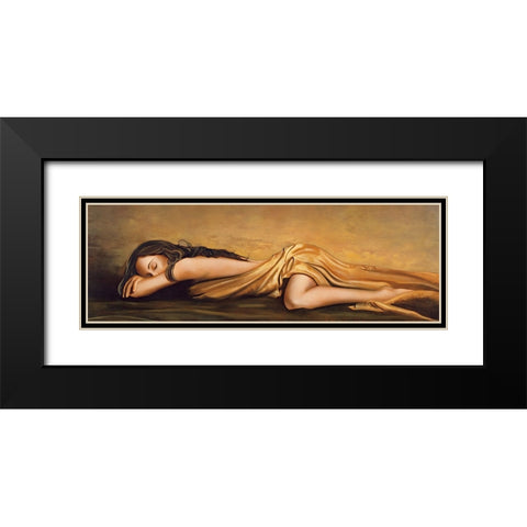 Resting Black Modern Wood Framed Art Print with Double Matting by Di Scenza, Ron
