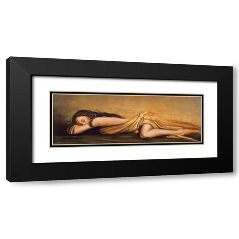 Resting Black Modern Wood Framed Art Print with Double Matting by Di Scenza, Ron