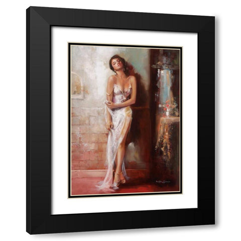 Beyond Seduction Black Modern Wood Framed Art Print with Double Matting by Di Scenza, Ron