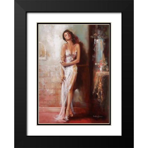 Beyond Seduction Black Modern Wood Framed Art Print with Double Matting by Di Scenza, Ron