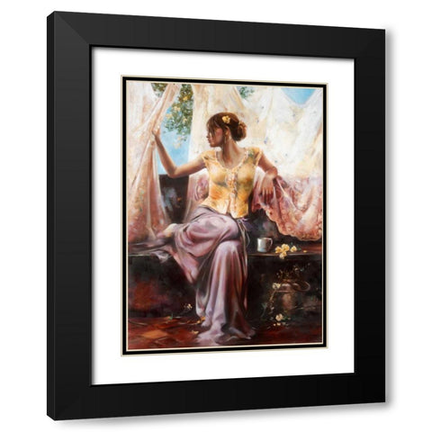 Morning Splendor Black Modern Wood Framed Art Print with Double Matting by Di Scenza, Ron