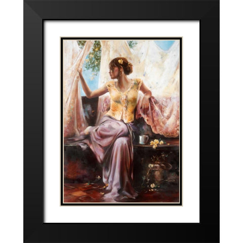 Morning Splendor Black Modern Wood Framed Art Print with Double Matting by Di Scenza, Ron