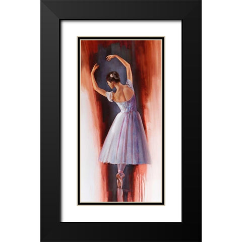 Ballet Dream Black Modern Wood Framed Art Print with Double Matting by Di Scenza, Ron