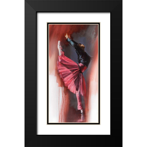 Reaching Out Black Modern Wood Framed Art Print with Double Matting by Di Scenza, Ron