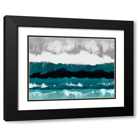 Cerulean View Black Modern Wood Framed Art Print with Double Matting by Springer, Rachel