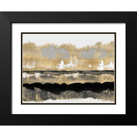 Golden Undertones I Black Modern Wood Framed Art Print with Double Matting by Springer, Rachel