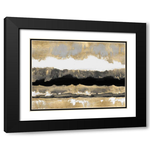Golden Undertones II Black Modern Wood Framed Art Print with Double Matting by Springer, Rachel